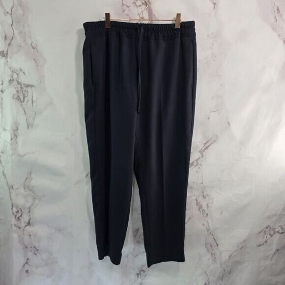 Reiss Pants Womens 8 Blue Pull On Drawstring Office Navy Elastic Commuter - Picture 5 of 12